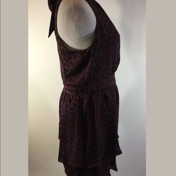 Parker Animal Print Halter Flare Dress NWT Large - Picture 5 of 8